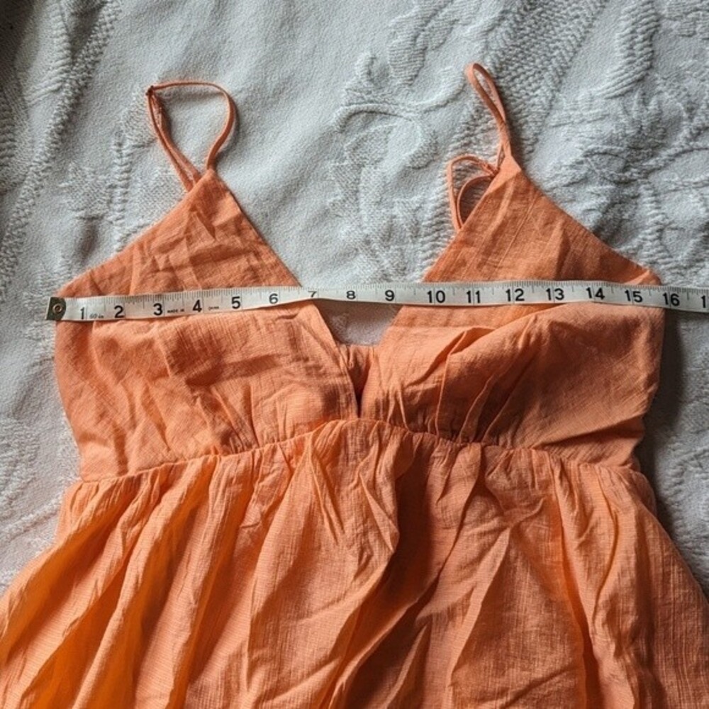 Mable Stella Orange Maxi A-Line Tie Back Dress - Picture 13 of 15